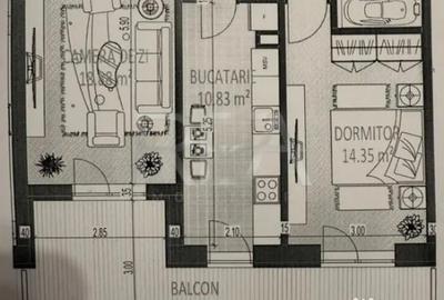 Apartament cu 2 camere decomandat, mobilat în Lacul Morii - 8