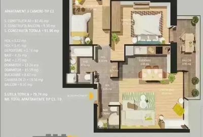 Apartament cu 3 camere decomandat în 13 Septembrie - 14