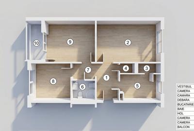 Apartament cu 3 camere decomandat în Ozana - 12