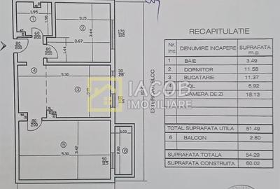 Apartament decomandat, 2 camere, etaj 3, str. Milcov , Bacau - 1