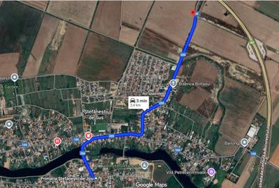 Teren intravilan cu acces direct la DJ 200 si A0 | 6.118 mp | Ștefanestii de Sus - 2