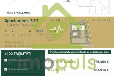 Apartament cu 3 camere, 79 mp utili + terasa 23 mp? - 9