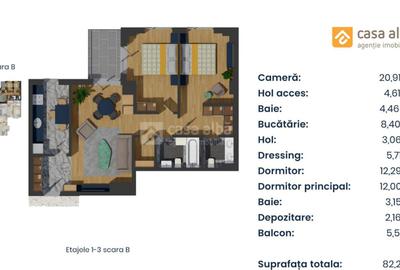 PROIECT NOU | apartament 3 camere LA CHEIE | Pacurari - Alpha Bank - 15