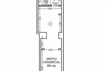 Spațiu comercial, de 29.01 mp, în Piața Unirii - 1