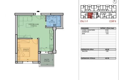 Apartament cu 2 camere semidecomandat în Sud - 2