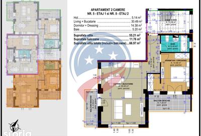 Apartament cu 2 camere în 1 Mai - 2
