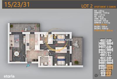 Apartament cu 3 camere decomandat în Titan - 1