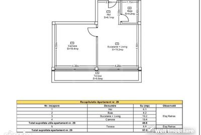 Apartament cu 2 camere semidecomandat în Baciu - 1