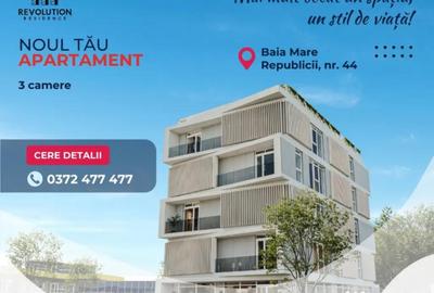 Apartament cu 3 camere decomandat în Republicii - 3