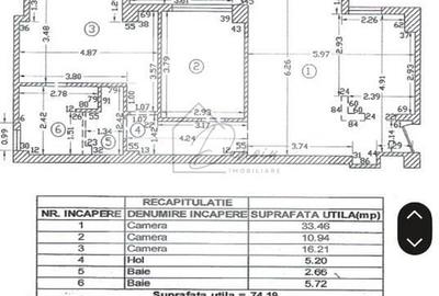 Apartament cu 3 camere semidecomandat, mobilat în Central - 2