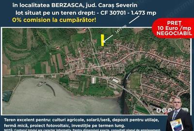 Teren de 1473 mp, în Berzasca - 1