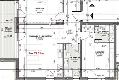 Apartament 3 camere cu terasa ,bloc nou Premium Apahida