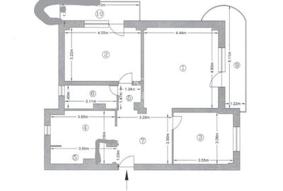 Apartament 3 camere, hol patrat, 2 balcoane,etaj intermediar, Unirii - 3