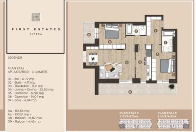 Apartament  3 camere First Estates Pipera - 3