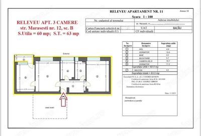Apartament 3 camere, de vanzare, ULTRACENTRAL, Bacau, str. Marasesti - 1