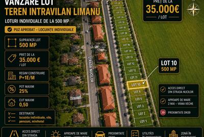 Teren Construcții de 500 mp, în Vama Veche - 3