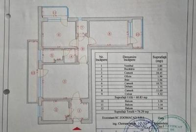 APARTAMENT 3 CAMERE | 3 BALCOANE | 75 MP | ETAJ 8 | METROU 4 MIN - 12