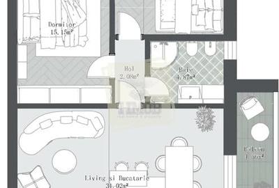 Apartament 3 camere etajul 1 in bloc cu lift si parcare in Gusterita - 2