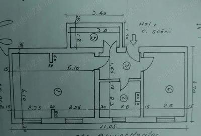 Vand apartament, 2 camere, etaj 1 - 1