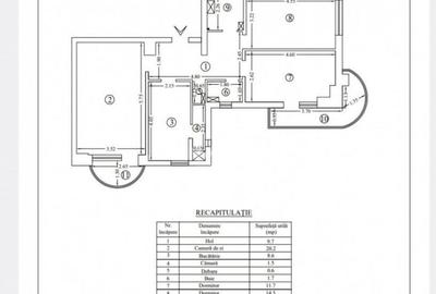 Apartament de vanzare 3 camere si 2 bai, Pacurari- Restaunat