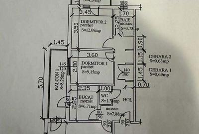 Apartament cu 3 camere în Tomești - 1
