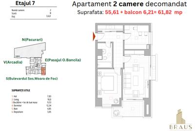 ARHITECTURA MODERNA - ap 2 camere decomandat, bloc nou - BRAUS RESIDENCE - - 2