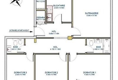 Apartament 4 camere structura mare Scriitorilor