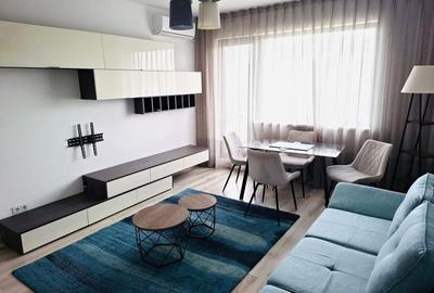 Apartament cu 2 camere semidecomandat, mobilat în Băneasa