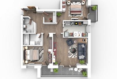Apartament cu 3 camere decomandat în Triaj