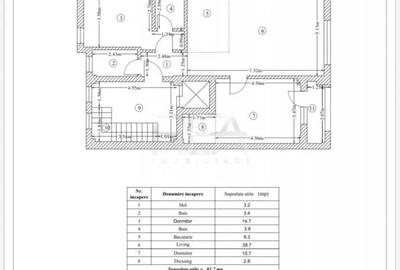 Apartament cu 3 camere semidecomandat în Central - 3