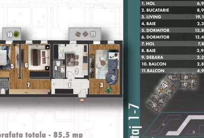 3 camere decomandat spatios parc - 4