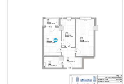 Apartament cu 2 camere decomandat în Tătărași - 10