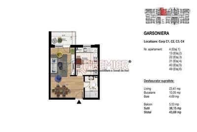 POPESTI LEORDENI - Splaiul Unirii - Garsoniera - OFERTA NOUA - 2