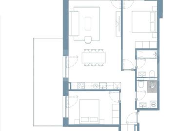 Apartament cu 3 camere semidecomandat în Semicentral - 2