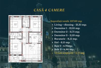 Casă cu 4 camere cu Teren 460 Mp în Miroslava - 1