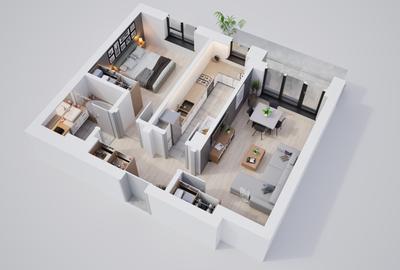 Apartament nou – 2 camere în ansamblu cu facilități complete - 8