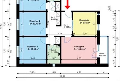 Apartament cu 4 camere decomandat în Central - 1