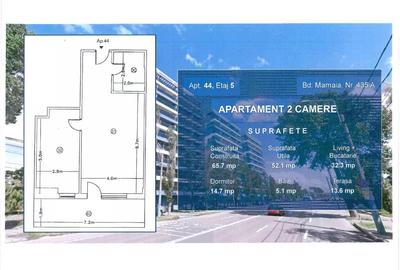 Apartament cu 2 camere semidecomandat în Central