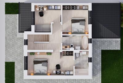 Duplex cu design premium și grădină proprie - 9