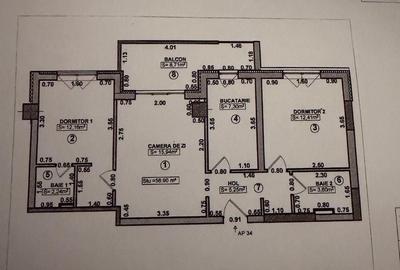 Apartament cu 3 camere decomandat, mobilat în Braytim - 34