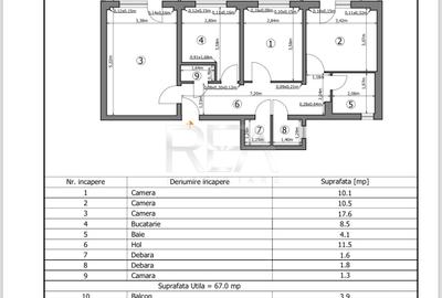 Apartament cu 3 camere decomandat în Rahova - 9