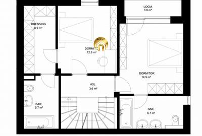 Duplex cu 4 camere cu Canalizare în Otopeni - 8