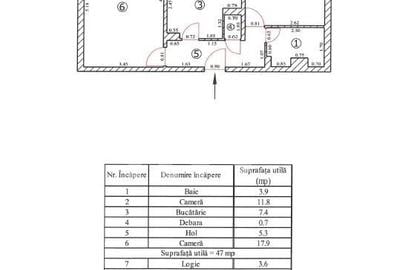 Apartament cu 2 camere decomandat, mobilat în Tractorul - 16
