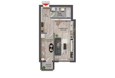 Garsonieră decomandată în Vest - 4