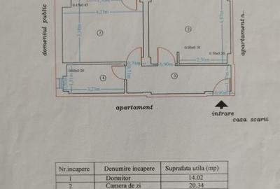 Apartament cu 2 camere, mobilat în Central