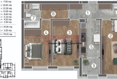 Apartament cu 3 camere decomandat în Metalurgiei - 3