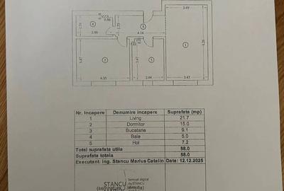 Apartament cu 2 camere decomandat în Tunari - 2