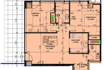 Apartament cu 3 camere semidecomandat în Aviației - 2