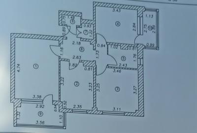 Vand apartament 3 camere decomandate, Mazepa 2 Galați