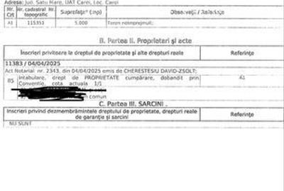 Teren de 5000 mp, în Central